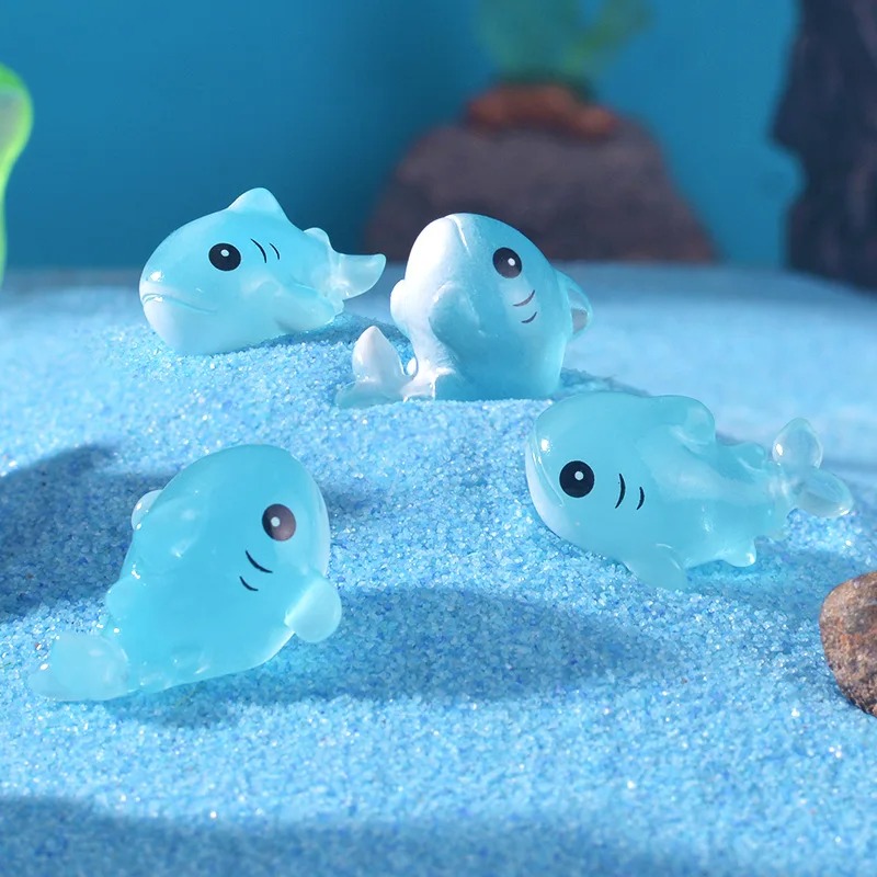 Aquarium Fish Shark - Ornement de requin lumineux, figurine de