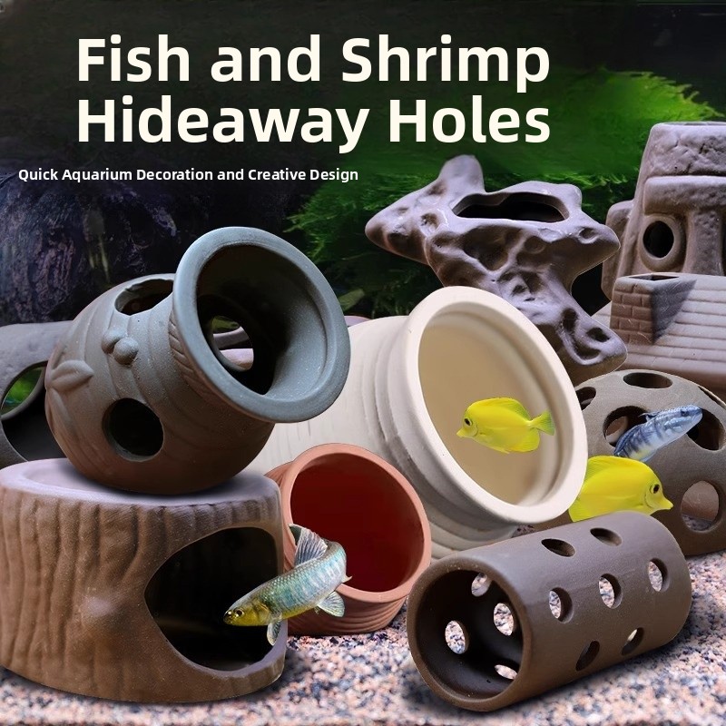 Aquarium Fish Reproduction - Réservoir en argile avec cachette pour