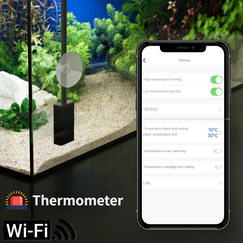 Aquarium Fish Uk - Thermomètre Intelligent WIFI pour aquarium, haute