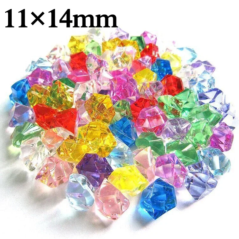 Aquarium Fish Real - 200 pièces pierres précieuses acryliques colorées