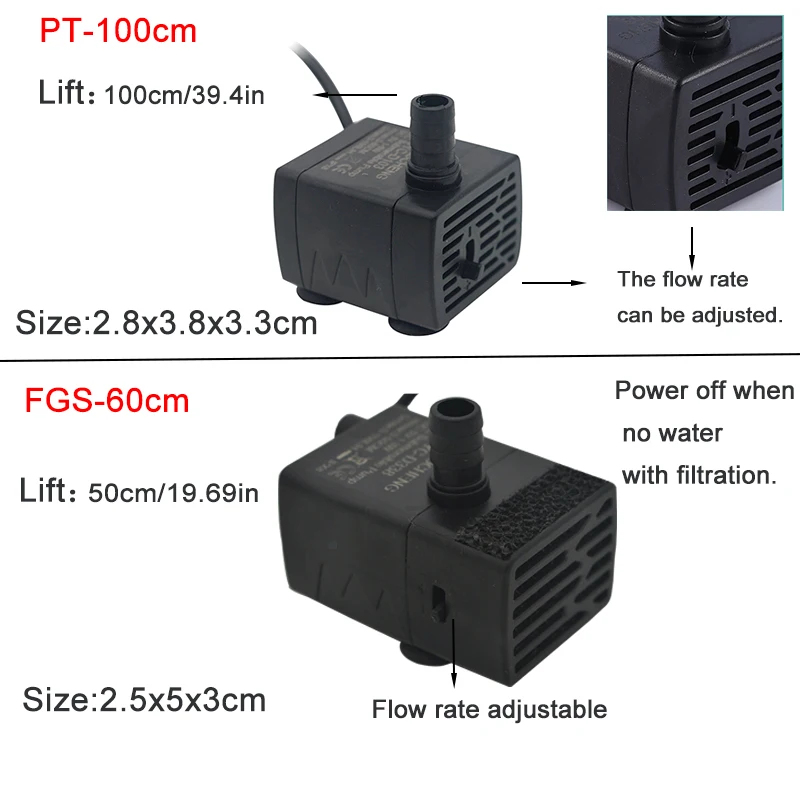 Pompe à eau submersible USB po - Aquarium Fish Real avis et prix